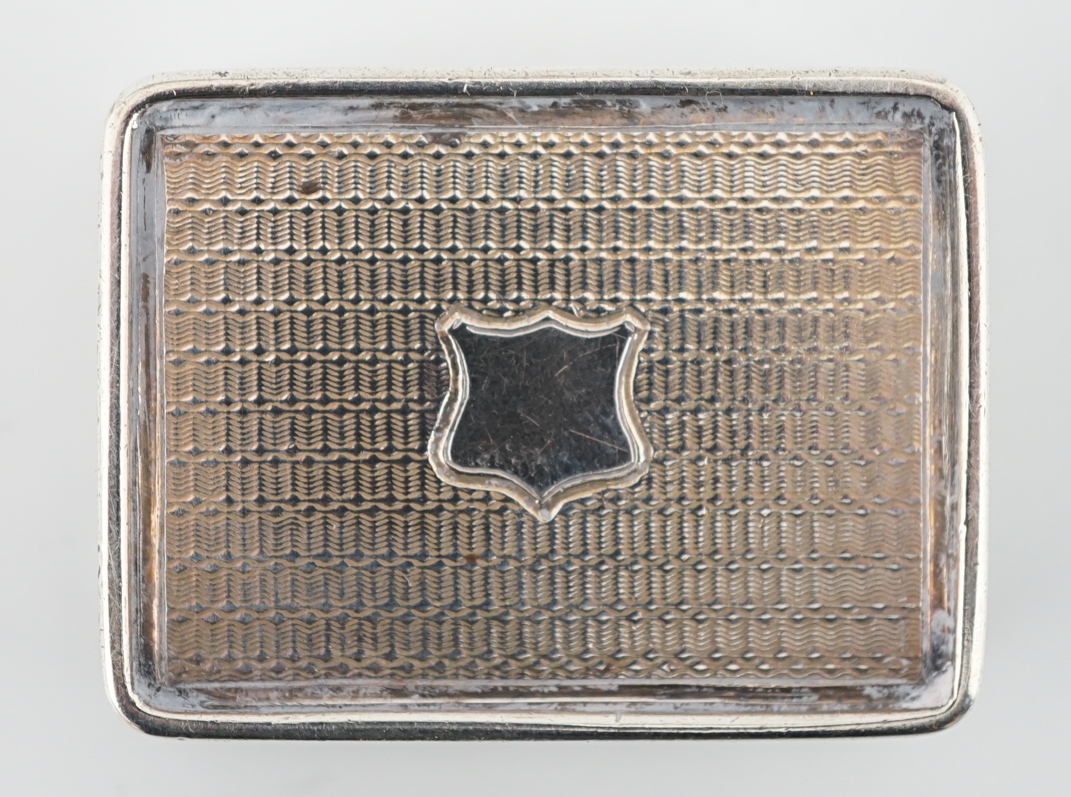 An early Victorian silver rectangular 'castle top' vinaigrette, depicting Abbotsford House, by Edward Smith